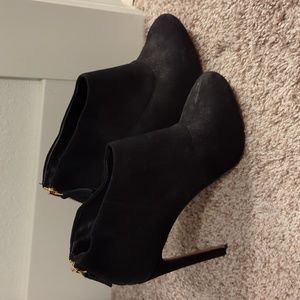 Nine West black high heel boots